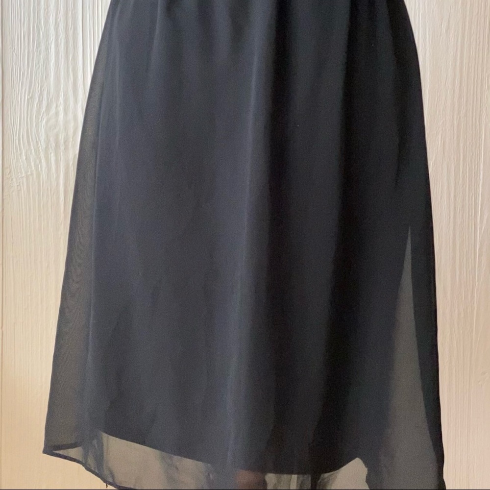 AB Studio Black Dress with Bow and Gathered Waist Size Small - Picture 11 of 14